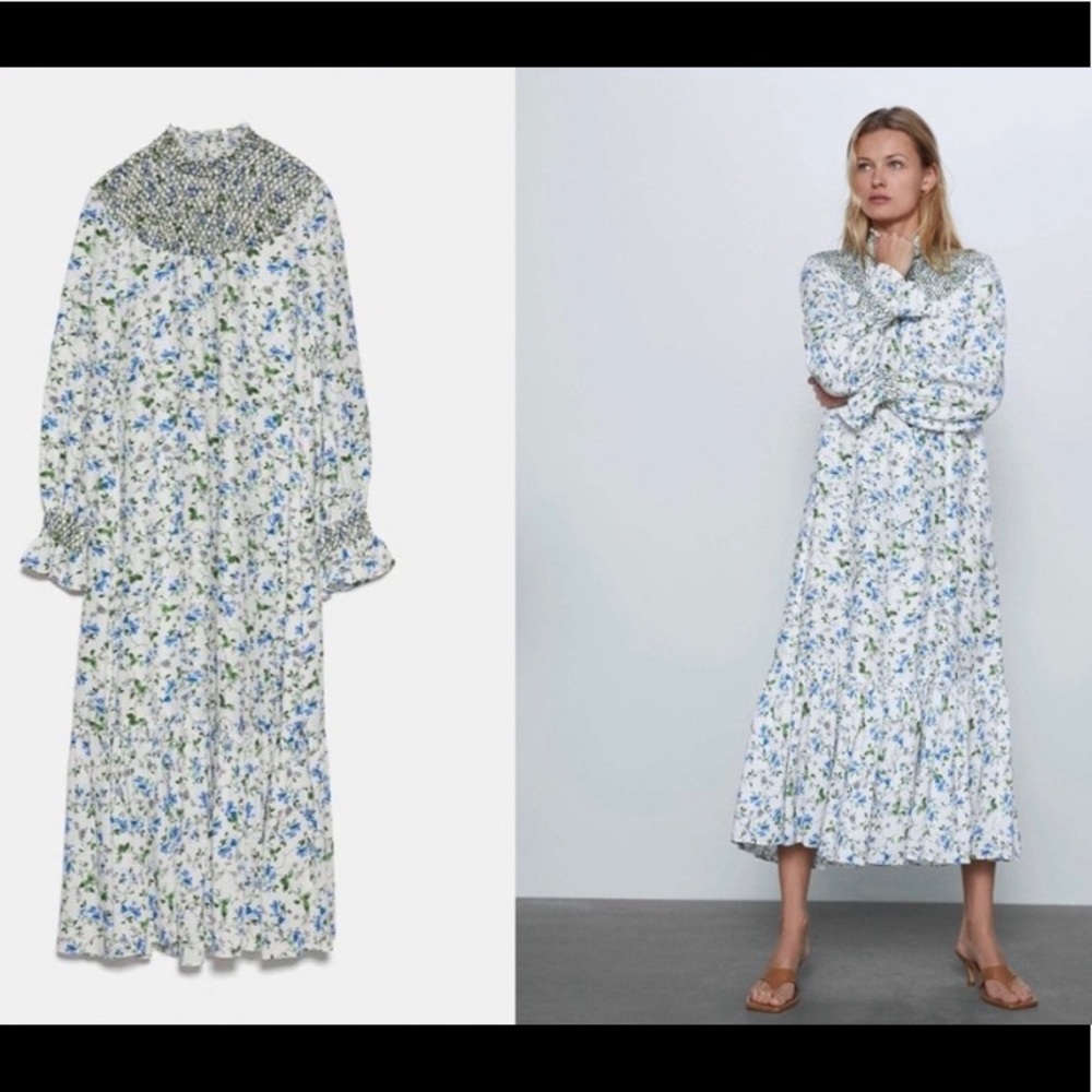 Zara Floral Print Rustic Long Dress